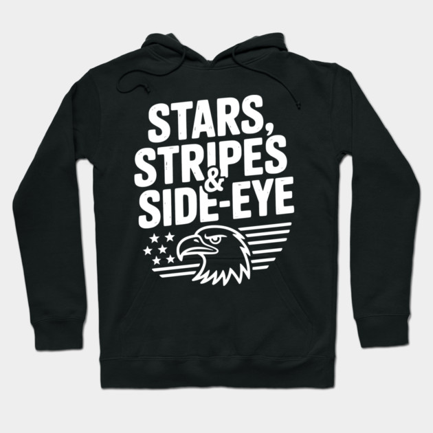 Stars, Stripes & Side-Eye Hoodie by Frank Ring