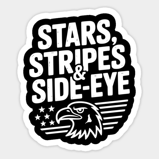 Stars, Stripes & Side-Eye Magnet by Frank Ring