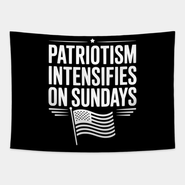 Patriotism Intensifies on Sundays Tapestry by Frank Ring