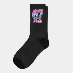 Six Seven Ice Cream Drip Cool Meme 67 Funny 6 7 Boys Youth Socks