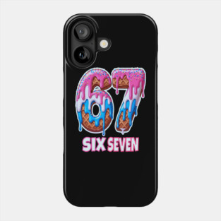 Six Seven Ice Cream Drip Cool Meme 67 Funny 6 7 Boys Youth Phone Case