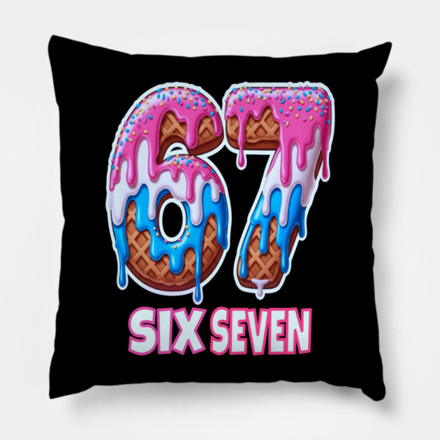 Six Seven Ice Cream Drip Cool Meme 67 Funny 6 7 Boys Youth Pillow by OUTFITPAW