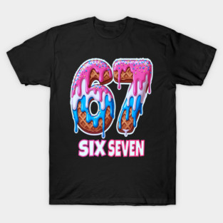 Six Seven Ice Cream Drip Cool Meme 67 Funny 6 7 Boys Youth T-Shirt