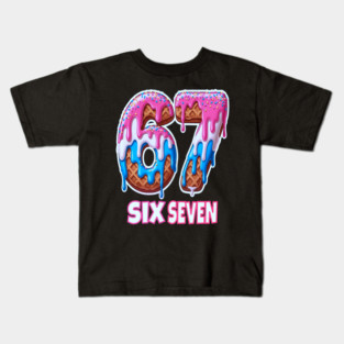 Six Seven Ice Cream Drip Cool Meme 67 Funny 6 7 Boys Youth Kids T-Shirt