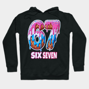 Six Seven Ice Cream Drip Cool Meme 67 Funny 6 7 Boys Youth Hoodie