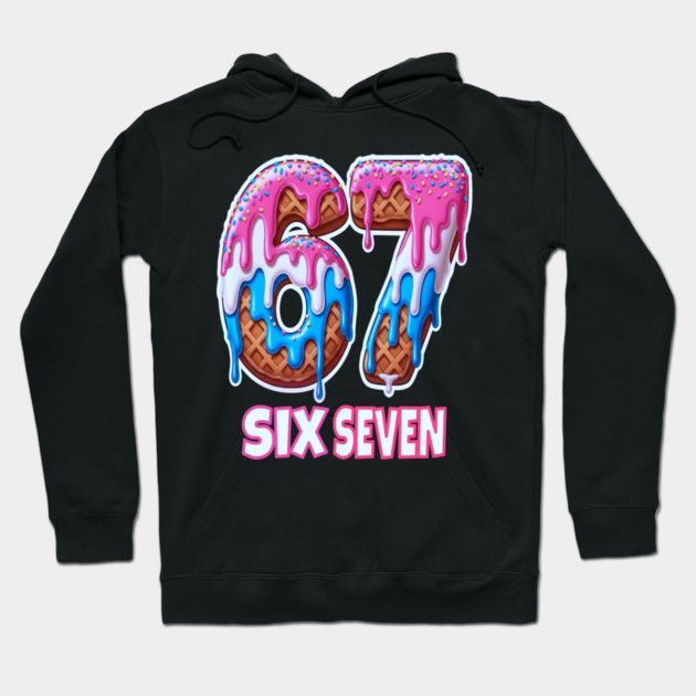 Six Seven Ice Cream Drip Cool Meme 67 Funny 6 7 Boys Youth Hoodie by OUTFITPAW