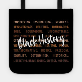Empowering Black History Words Tote