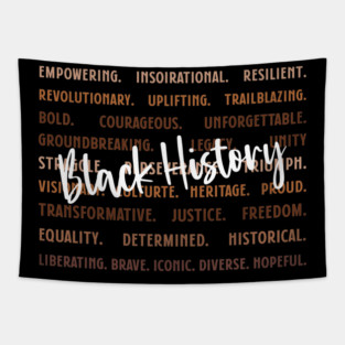 Empowering Black History Words Tapestry