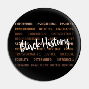 Empowering Black History Words Pin