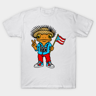 Coqui Frog Message Celebrating Puerto Rican Cultural Identity T-Shirt
