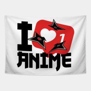 I Heart Anime Tapestry