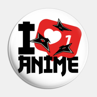 I Heart Anime Pin