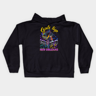 New Orleans Girls Trip Girlfriends Carnival Vibes Kids Hoodie