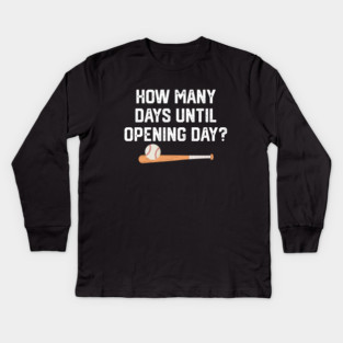 How Many Days Til Spring Training? Kids Long Sleeve T-Shirt