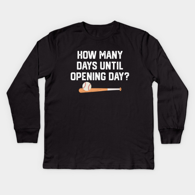 How Many Days Til Spring Training? Kids Long Sleeve T-Shirt by Litehouse Tees
