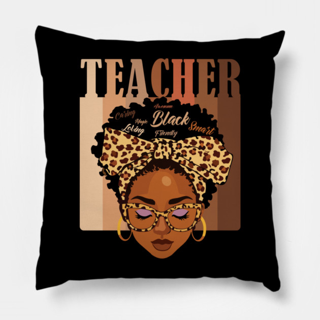 Black Teacher Magic Pillow by UrbanLifeApparel