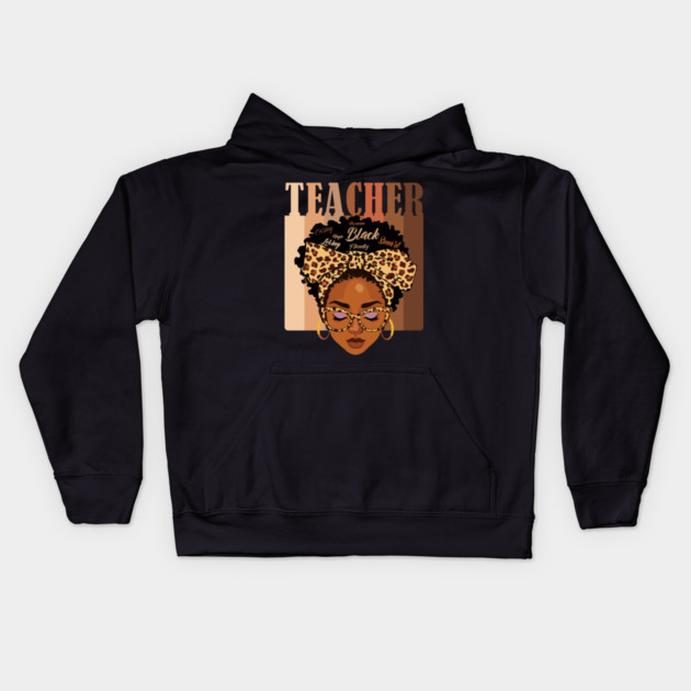 Black Teacher Magic Kids Hoodie by UrbanLifeApparel