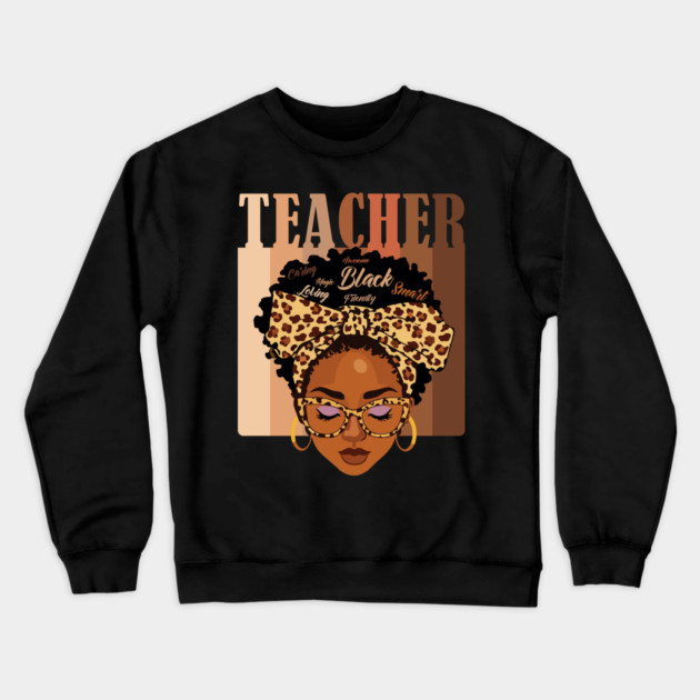 Black Teacher Magic Crewneck Sweatshirt by UrbanLifeApparel