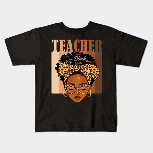 Black Teacher Magic Kids T-Shirt by UrbanLifeApparel