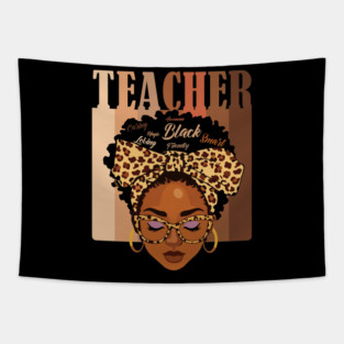 Black Teacher Magic Tapestry
