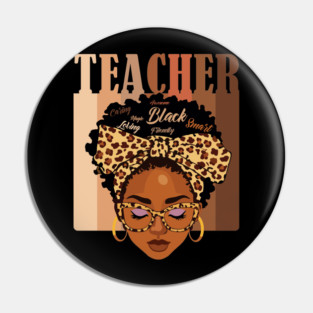 Black Teacher Magic Pin