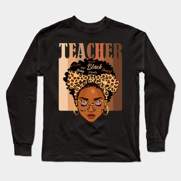 Black Teacher Magic Long Sleeve T-Shirt by UrbanLifeApparel
