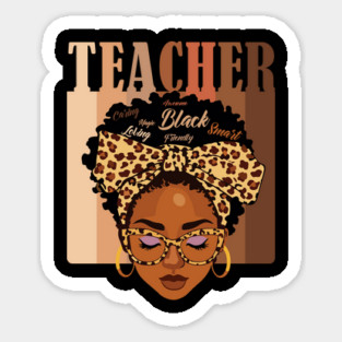 Black Teacher Magic Sticker
