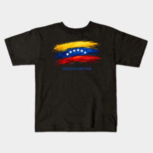 Venezuela Libre 2026 Venezuelan Patriot Kids T-Shirt