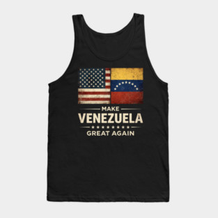 Make-Venezuela-Great-Again-US-Venezuela-Flag Tank Top