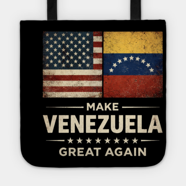 Make-Venezuela-Great-Again-US-Venezuela-Flag Tote by ArtistTee ⭐⭐⭐⭐⭐