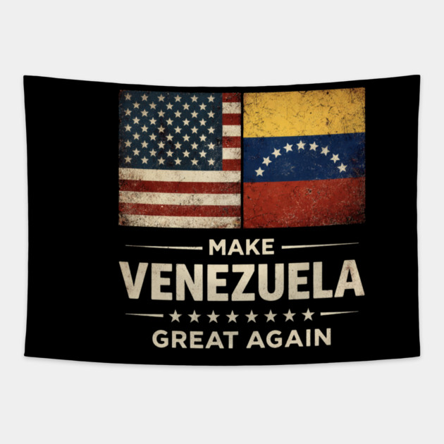 Make-Venezuela-Great-Again-US-Venezuela-Flag Tapestry by ArtistTee ⭐⭐⭐⭐⭐