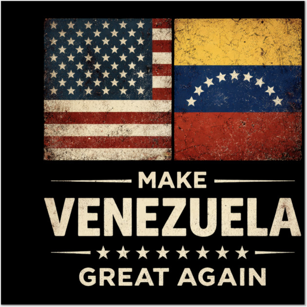 Make-Venezuela-Great-Again-US-Venezuela-Flag Wall Art by ArtistTee ⭐⭐⭐⭐⭐