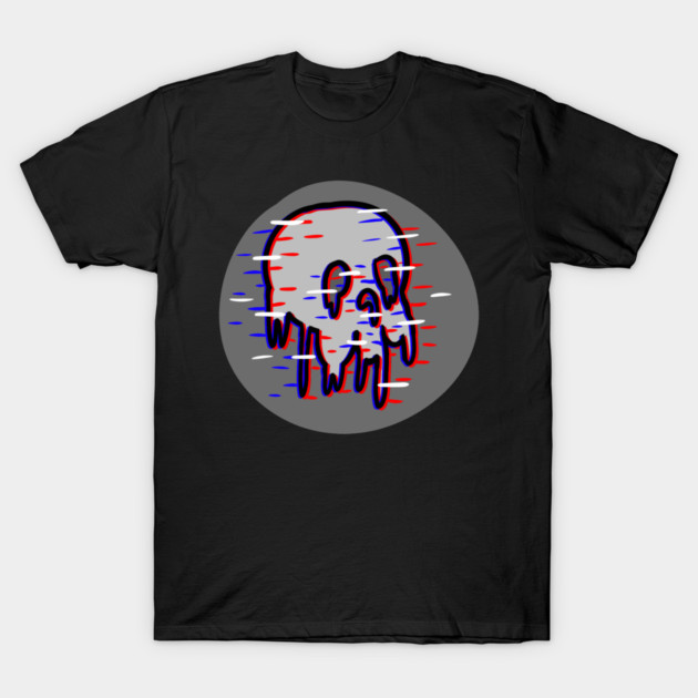 Glitch Skull T-Shirt by Lou Johnson