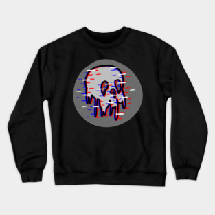 Glitch Skull Crewneck Sweatshirt