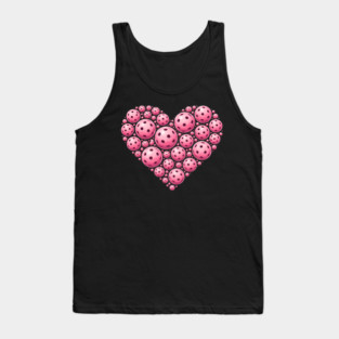 Pickleball Heart Lover Sport Tank Top