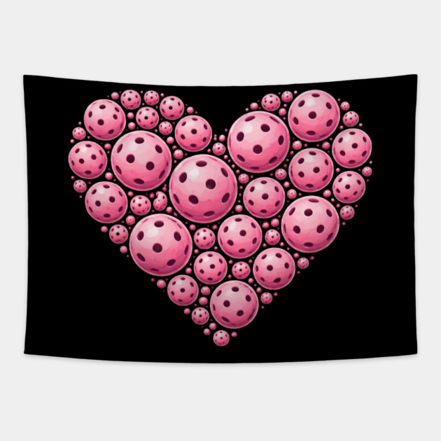 Pickleball Heart Lover Sport Tapestry by ArtistTee ⭐⭐⭐⭐⭐