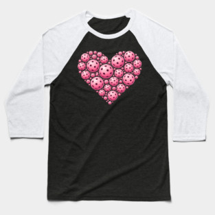 Pickleball Heart Lover Sport Baseball T-Shirt
