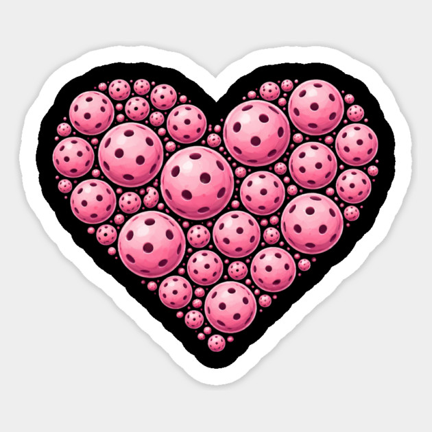 Pickleball Heart Lover Sport Sticker by ArtistTee ⭐⭐⭐⭐⭐