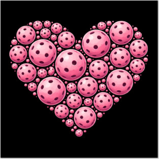 Pickleball Heart Lover Sport Posters and Art