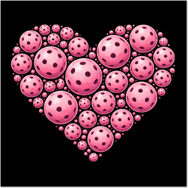 Pickleball Heart Lover Sport Wall Art by ArtistTee ⭐⭐⭐⭐⭐