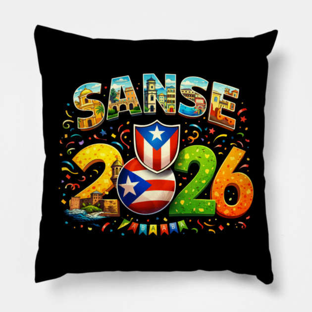 Sanse 2026 A Recorrer Puerto Rico Pillow by ArtistTee ⭐⭐⭐⭐⭐
