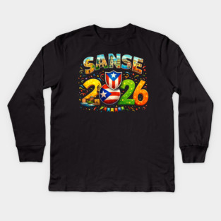 Sanse 2026 A Recorrer Puerto Rico Kids Long Sleeve T-Shirt