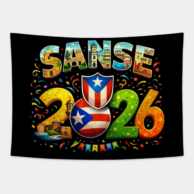 Sanse 2026 A Recorrer Puerto Rico Tapestry by ArtistTee ⭐⭐⭐⭐⭐
