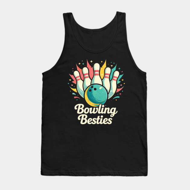 Bowling Besties Bowling Lover Friend Gift Tank Top by ArtistTee ⭐⭐⭐⭐⭐