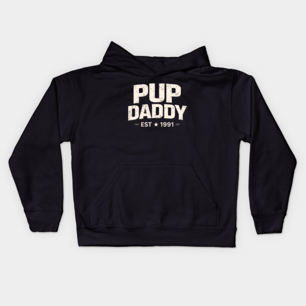 Pup Daddy Est 1991 Father's Day Dad Kids Hoodie by ArtistTee ⭐⭐⭐⭐⭐