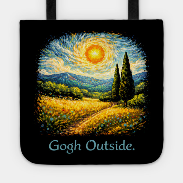 Gogh Outside Art Lover Painting Tote by ArtistTee ⭐⭐⭐⭐⭐