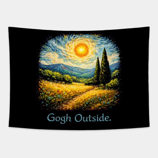 Gogh Outside Art Lover Painting Tapestry by ArtistTee ⭐⭐⭐⭐⭐