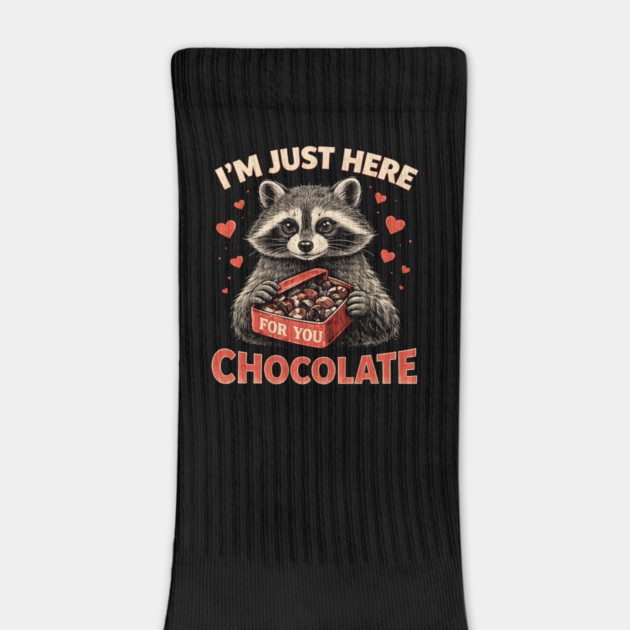 I'm Just Here For You Chocolate Raccoon Valentine by ArtistTee ⭐⭐⭐⭐⭐