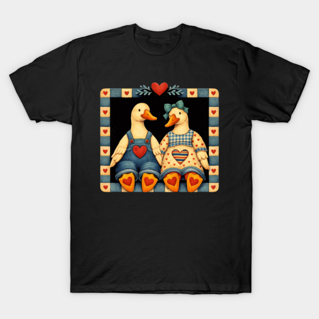 Duck Couple Valentine's Day Love Birds Romance T-Shirt by ArtistTee ⭐⭐⭐⭐⭐