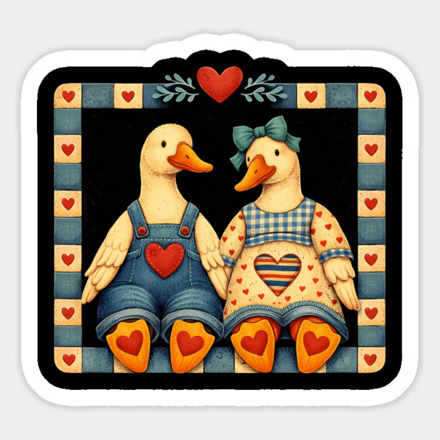 Duck Couple Valentine's Day Love Birds Romance Magnet by ArtistTee ⭐⭐⭐⭐⭐